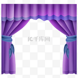 家装家具家纺图片_紫色窗帘幕布