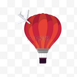 热气球卡通简约图案