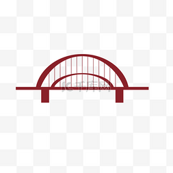 红色弧形图片_红色大桥建筑