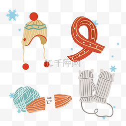 冬季手套围巾图片_冬季纺织围巾帽子