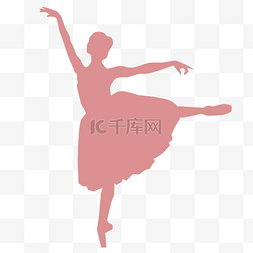 剪影图片矢量素材图片_翩翩起舞的芭蕾舞女生免扣矢量