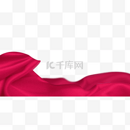 红色绸带效果素材