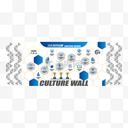 LOGO科技公司学校企业文化墙创意