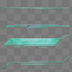 蓝绿渐变线图片_蓝绿金属光泽未来装饰科技边框