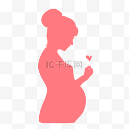 怀孕孕妇剪影