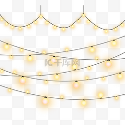 灯光效果图片_黄色灯光效果灯串装饰