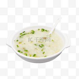 白色碗装大米粥