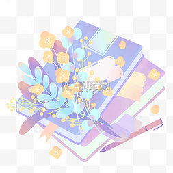 教师节简约花束PNG免抠