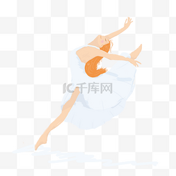 身材标尺图片_舞蹈跳舞女孩插画卡通