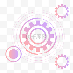 科技png下载图片_渐变齿轮素材下载