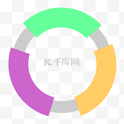 图表饼图图片_商务矢量圆环分析数据