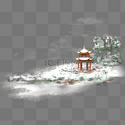 中国风雪景