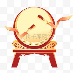 中国传统节日元素图片_国潮传统大鼓