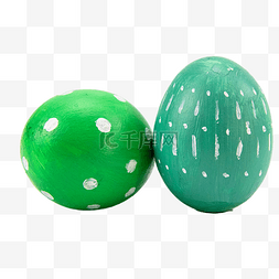 两个鸡蛋图片_复活节彩蛋绿色彩蛋