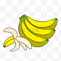 成熟香蕉图案插图