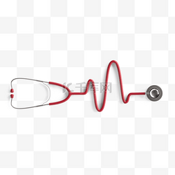 心电图听诊器3d元素