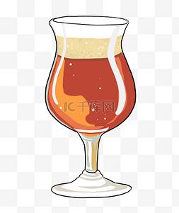 小麦啤酒图片_橙色啤酒插画
