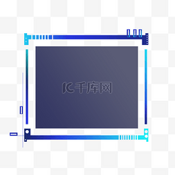 深色科技图片_科技边框元素简约