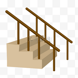 护栏装饰楼梯插画