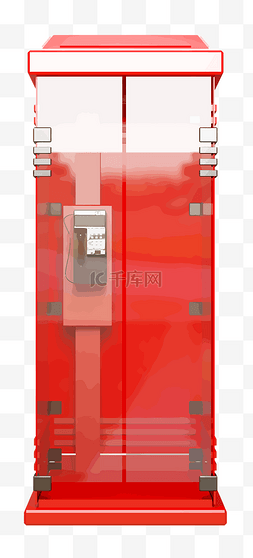 红色公用电话亭