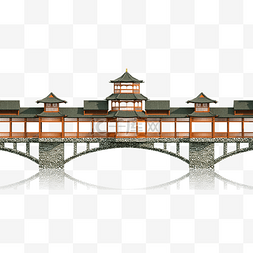 廊桥桥长桥建筑中国风