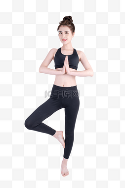 健身瑜伽动作女孩