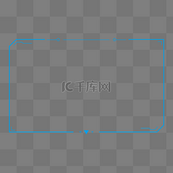简约科技感蓝色炫酷边框标题框矢