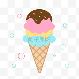 夏季清新可爱冰淇淋