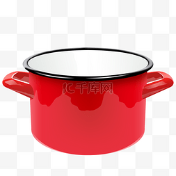 锅具红色汤锅