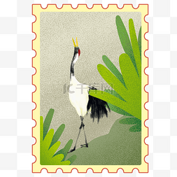 白鹤邮票标签标贴
