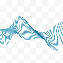 名片几何曲线图片_蓝色动态线条