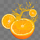 多汁水果橙子果汁飞溅夏天