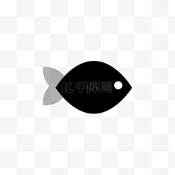海洋卡通图片_黑色的小鱼图标免抠图