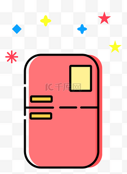 红色冰箱图片_红色mbe冰箱