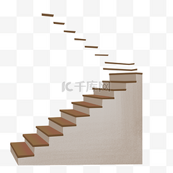 棕色的旋转楼梯插画