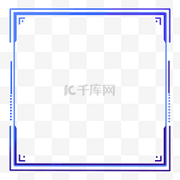 科技边框几何线条图片_蓝色渐变科技边框