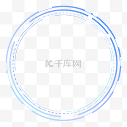 边框图片_科技感蓝色通用圆圈