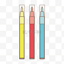 彩色的中性笔插 