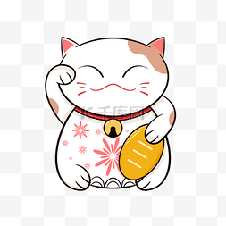 传统日本卡通招财猫