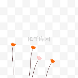 红色的花朵免抠图