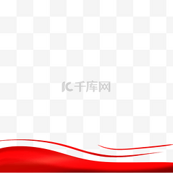 红色丝带边框图片_国庆节红色底边