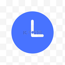 卡通蓝色的时钟图标