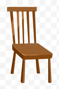 实木的家具椅子插画