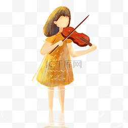 拉小提琴的图片图片_拉小提琴的女孩
