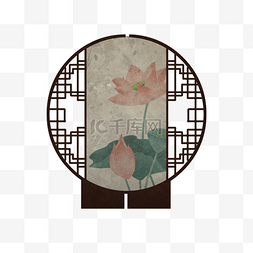 中国风古代屏风装饰免扣素材