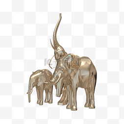 金属雕像图片_创意金属大象雕像