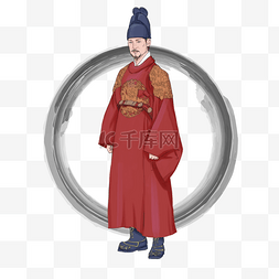 世宗大王韩国朝鲜古代帝王手绘元