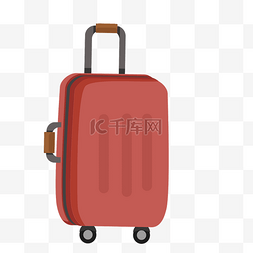一个红色的行李箱