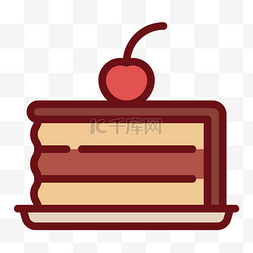 樱桃蛋糕图标
