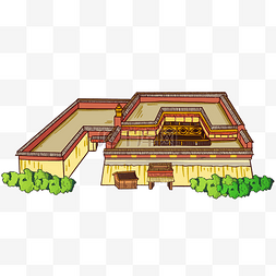 庙宇設計图片_西藏古建班禅故居宫殿